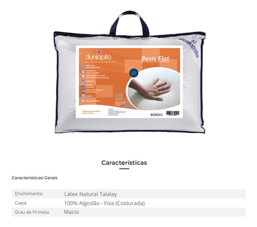 Kit Travesseiros Basic Flat De 13cm E Basic Queen De 15cm