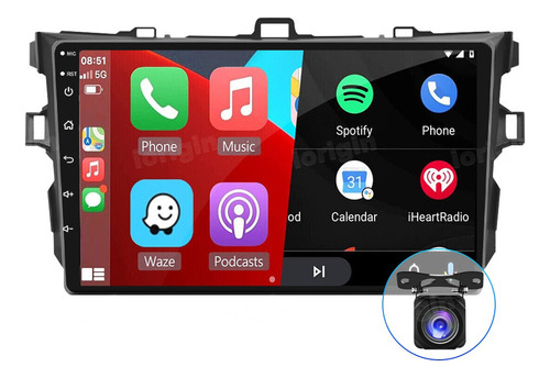 Estéreo Carplay De 4 Gb Para Toyota Corolla E140/150 2007-20