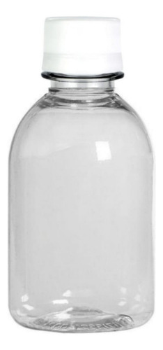 10 Mini Frascos PET Transparente de 100ml com Tampa Branca 24 mm Inkcor