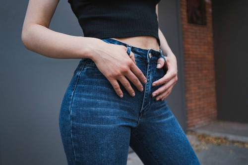 Pantalon Para Dama Tipo Colombiano Tiro Alto Con Strech