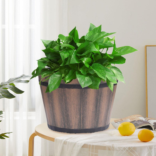 Maceta Rústica Para Flores, Maceta Con 12 Pulgadas