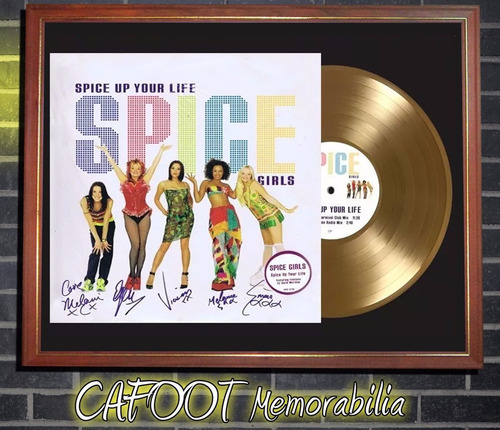 Spice Girls Spice Up Your Life Tapa Firmada Lp Disco Oro