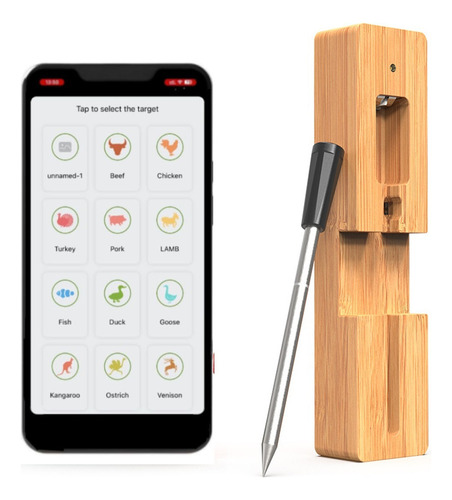 Termómetro Inalámbrico Para Carne Y Alimentos App Control