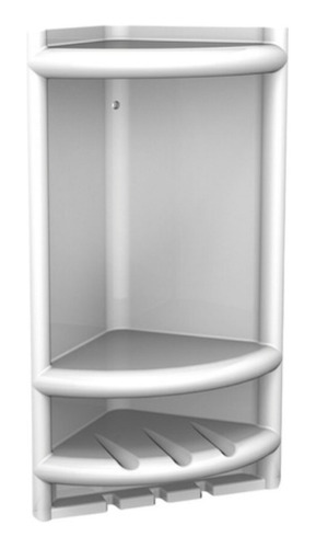 Esquinero Portashampoo De Plastico Blanco 44x26x18 Acra