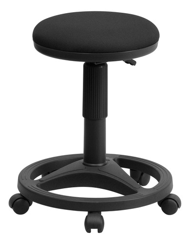 Flash Furniture Taburete Ergonomico Frakes Negro Con Anillo