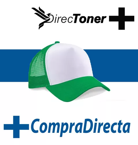 Gorra Trucker Verde Benetton C/ Frente Blanco P/ Sublimar