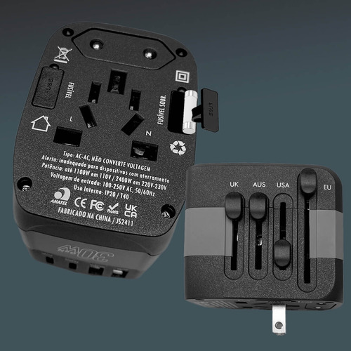 Adaptador Universal Com 2 Usb E 2 Usb-c