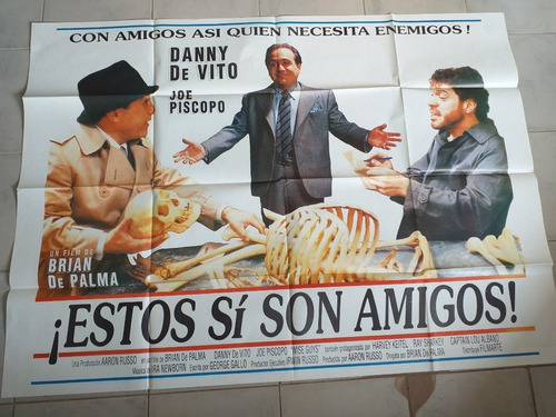 Poster Afiche Cine Doble- Estos Si Son Amigos ! B. De Palma