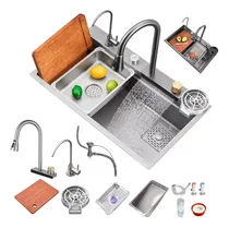 Comprar Fregadero De Organizadores Cocina Tarja De Acero Inoxidable Bokoptyr 80*45*22cm Duradero Elegante Y De Alta Gama Adecuado Para Múltiples Escenarios Plateado