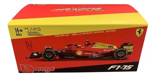 Ferrari F1-75 Sainz 75 Aniversario Fórmula Coche 2022 1:43