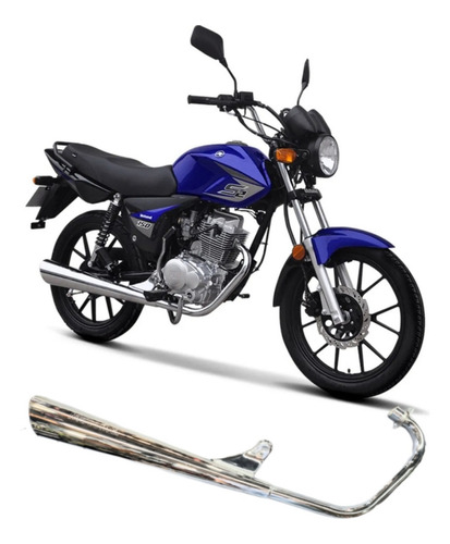 Caño De Escape Motomel Cg 150 S2 / S3 Original Motos Franco