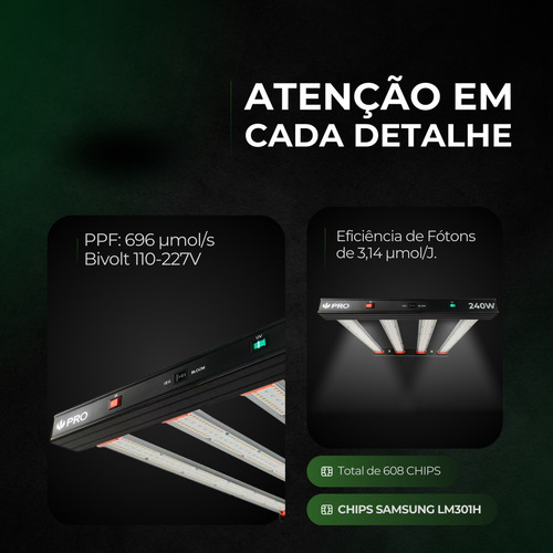 Quantum Bar 240w Pro Led Full Spectrum Uv+ir Luz Branco 127/220v