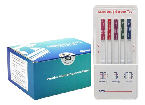 Prueba Antidoping 5 Parametro Anf Thc Coc Met Opi 10 Pz Vaso