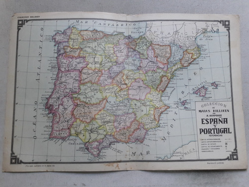 Lamina Coleccion Mapas Billiken España Y Portugal Bemporat