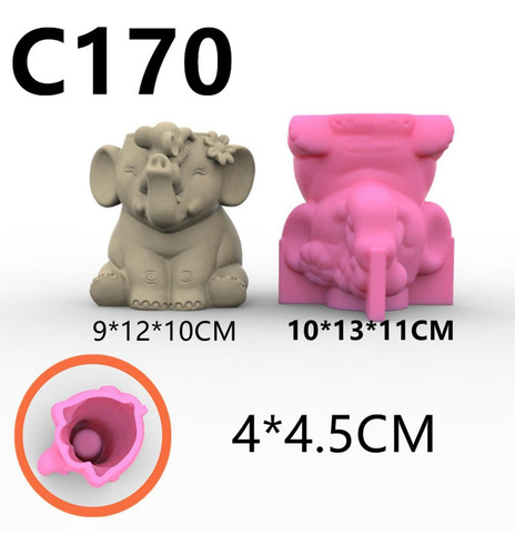 Molde De Maceta De Silicona Suculenta De Elefante Molde De