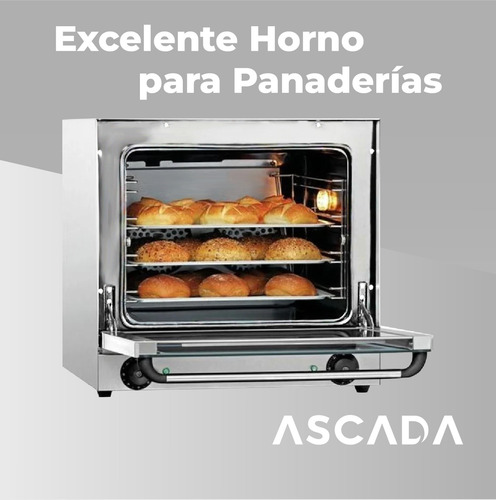 Horno Convector Electrico Ascada H600 4 Bandejas 44x32