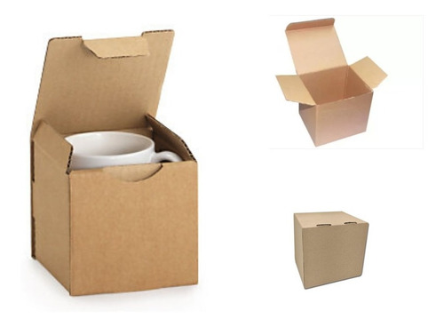 Estuche Packaging Caja Resistente Para Tazas X 100 Unidades