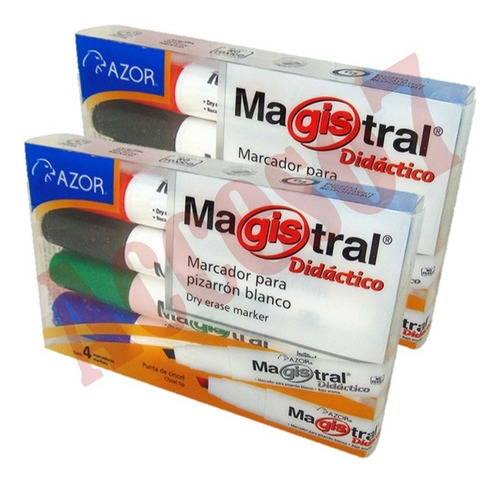 8 Marcadores Magistral Didactico P/ Pizarron Blanco Surtidos