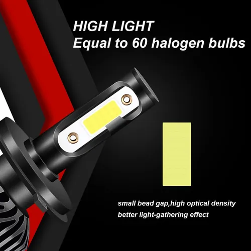 St 9003 H4 Faro Led Luz Baja Alta 6000k Luz Blanca