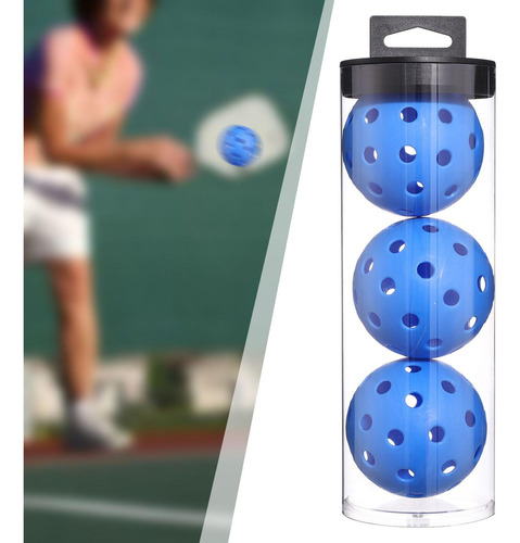 Pelota De Pickleball Portátil De 40 Agujeros, Azul