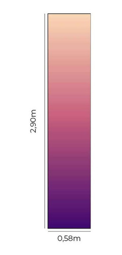 Imagem 3 de 4 de Papel De Parede Adesivo Degradê Pôr Do Sol N05143 Rolo De 0,