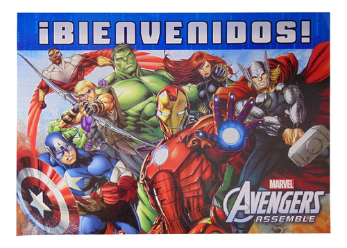 Cotillón Afiche Avengers 53 X 39 Cm