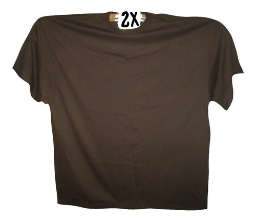 Camiseta Cafe Marron Casual De Hombre Talla 2x Proweight