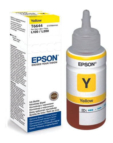 Botella De Tinta Epson A Granel 70ml Color Amarillo