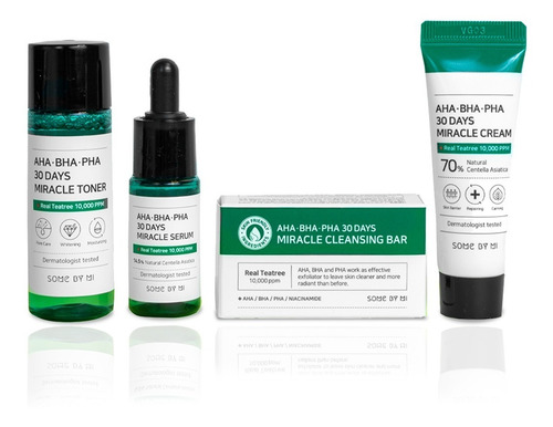 Imagen 1 de 8 de Some By Mi Miracle Starter Kit Aha, Bha, Pha, Arbol De Te