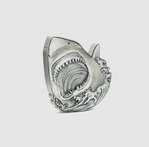 2 Onzas De Plata Gran Conmemorativa Tiburón Blanco