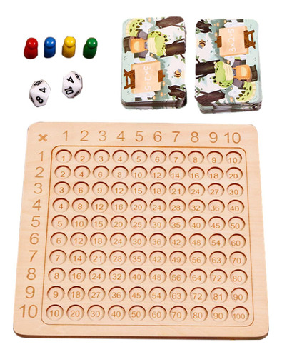 Juego De Multiplicación De Madera Para Edades De 3 A 7