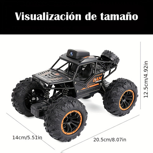 Veículo de brinquedo RC 1:18 Carro de controle remoto com câmera Carros de brinquedo de 20 km/h de velocidade máxima