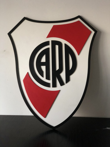Cuadro Luminoso - River Plate - Led - 45x40cm - Pilas Blanco