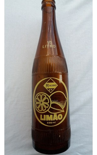 Garrafa Antiga Minuano Limão - 500 Ml - X92 (Usado)