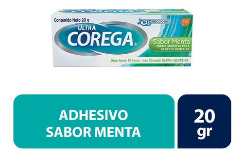 Corega Crema Sabor Menta 20 Gr.