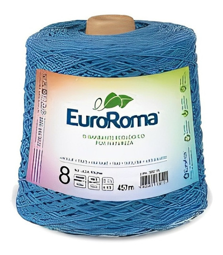Barbante Euroroma 600g Fio 8 - Escolha Sua Cor Cor Azul-piscina