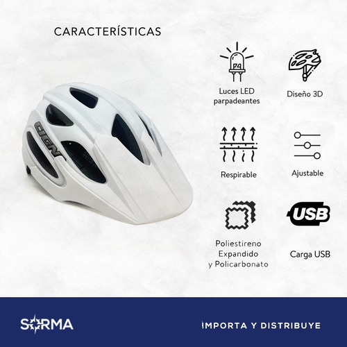 Imagen 2 de 10 de Casco Bicicleta C/visera Regulable Ventilación