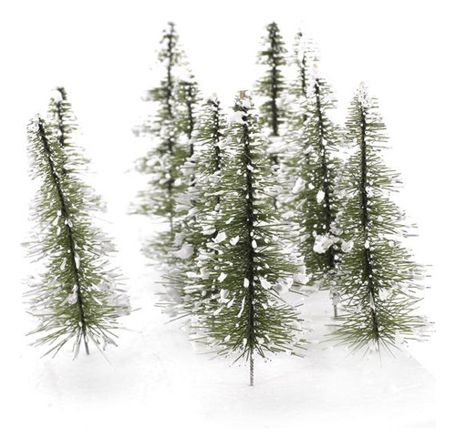 Paisaje Paisaje Modelo Cedar Trees Verde 10pcs 11cm Estilo C