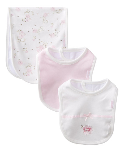 Little Me Baby Girls '3 Piezas De 3 Piezas, Rosa, Floral Bla