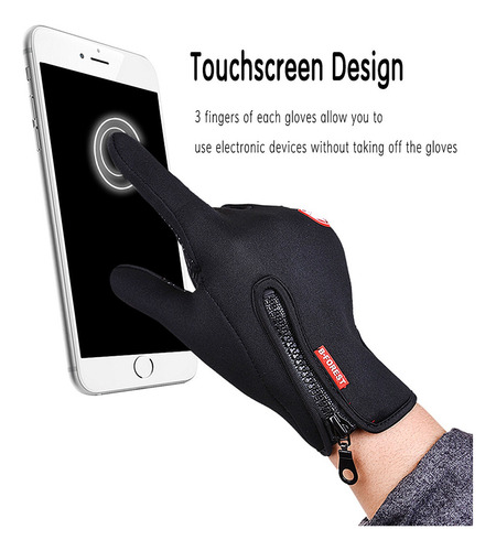 Guantes De Ciclismo Táctil Impermeable Polar Térmico Deporte