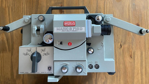Proyector Súper 8 Eumig Mark S 712 D Con Micrófono Impecable Gris