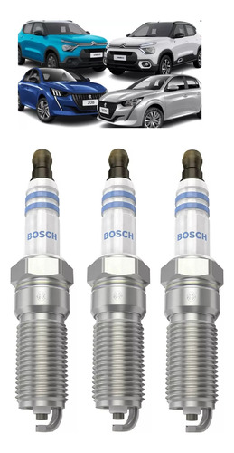 Kit 03 Velas De Ignição Peugeot 208 1.0 Style Like 22 23