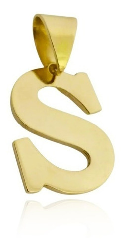 Imagem 1 de 5 de Pingente Letra 5 Gramas Ouro 18k 750