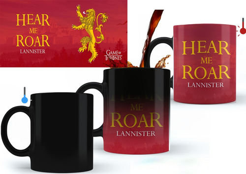 Taza Magica Casa Lannister Juego De Tronos 11oz