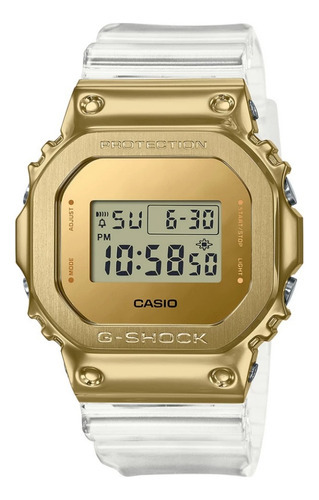 Reloj Casio G-shock Original Dorado Digital Para Hombre Color de la correa Transparente