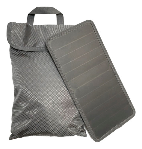 Mochila Solar Pv Light 30l Impermeável Placa Solar 6.5w Cor Cinza-escuro Desenho Do Tecido Lisa