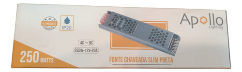 Kit 3 Fonte Chaveada Slim 12v 20a 250w Para Fita De Led