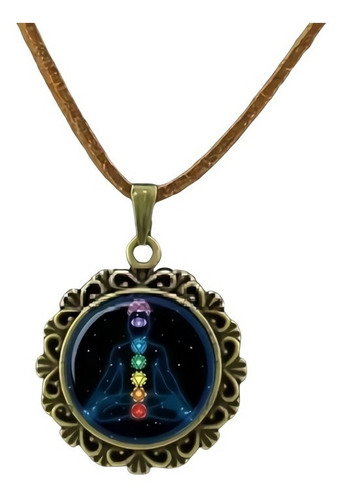 Collar Chakras Yoga Meditación Energía Sanación Hombre Mujer