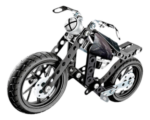 117pcs Modelo Metal Motorcycle Construir Toy, Brinquedo