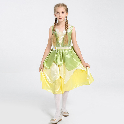 Disfraz De La Princesa Y El Sapo Para Niñas, Vestido De Tian